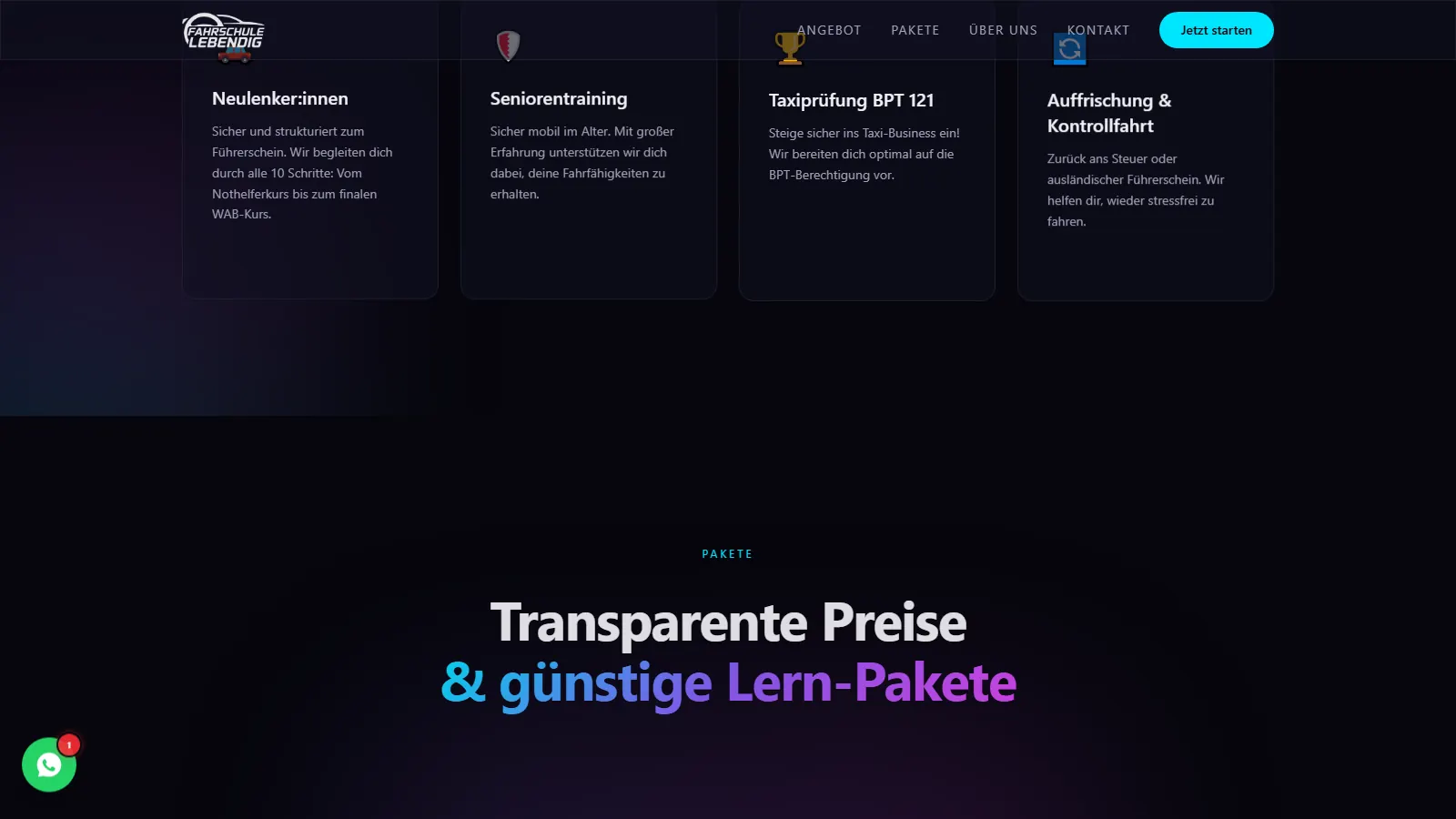 Fahrlebendig — Pakete