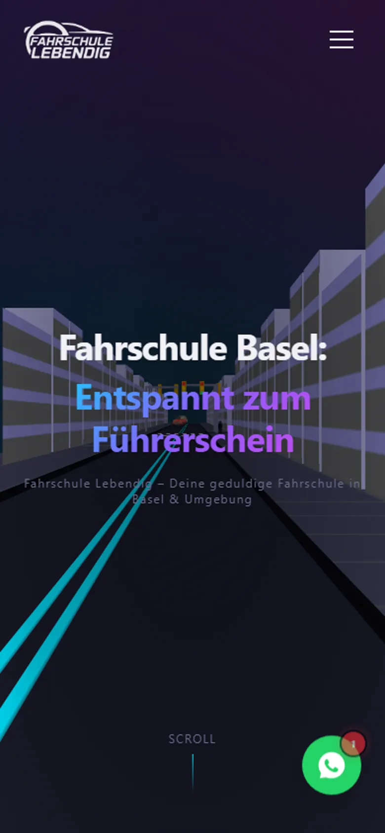 Fahrlebendig — Mobile Hero