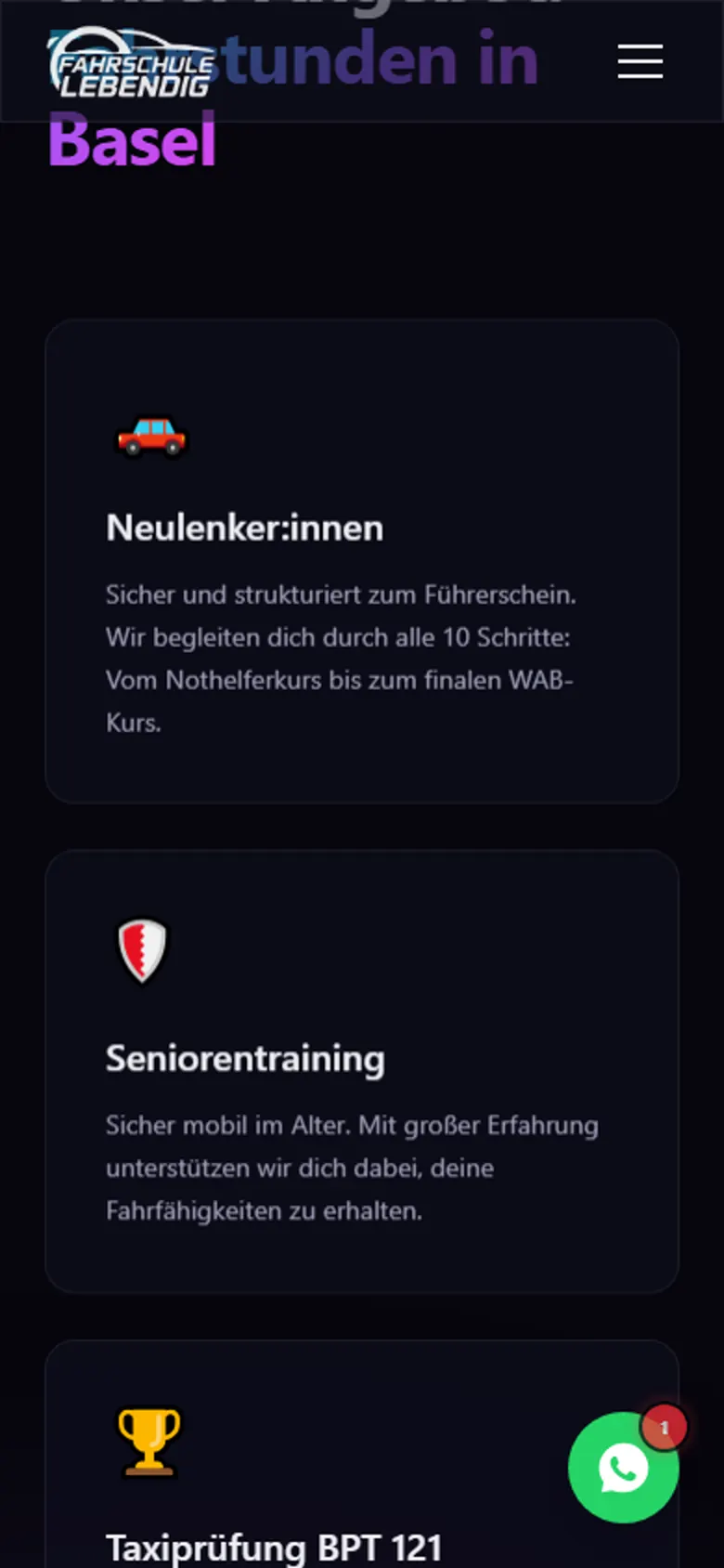 Fahrlebendig — Mobile Three