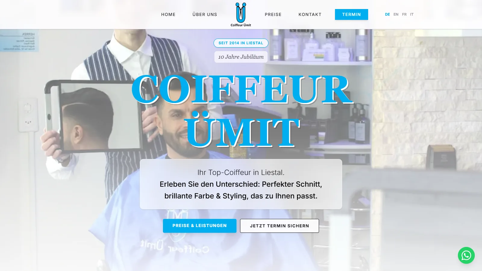 Website von Coiffeur Ümit in Liestal