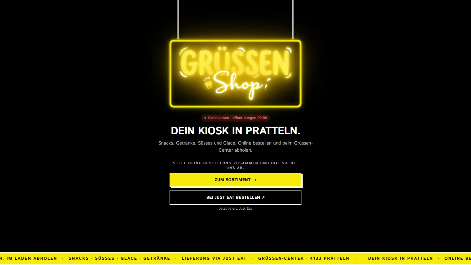 Onlineshop des Kiosks im Grüssen-Center Pratteln
