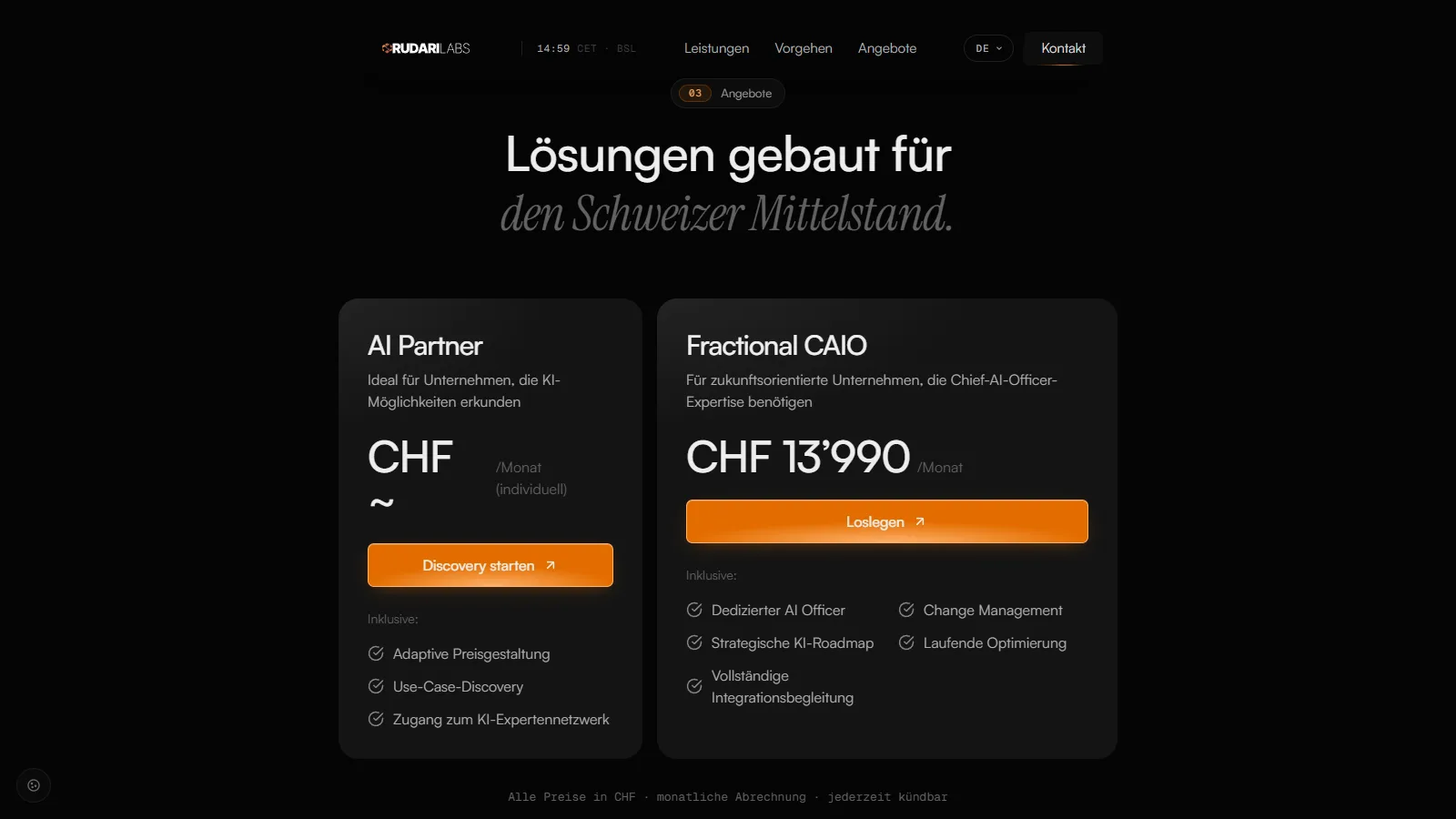 Rudari Labs — Angebote