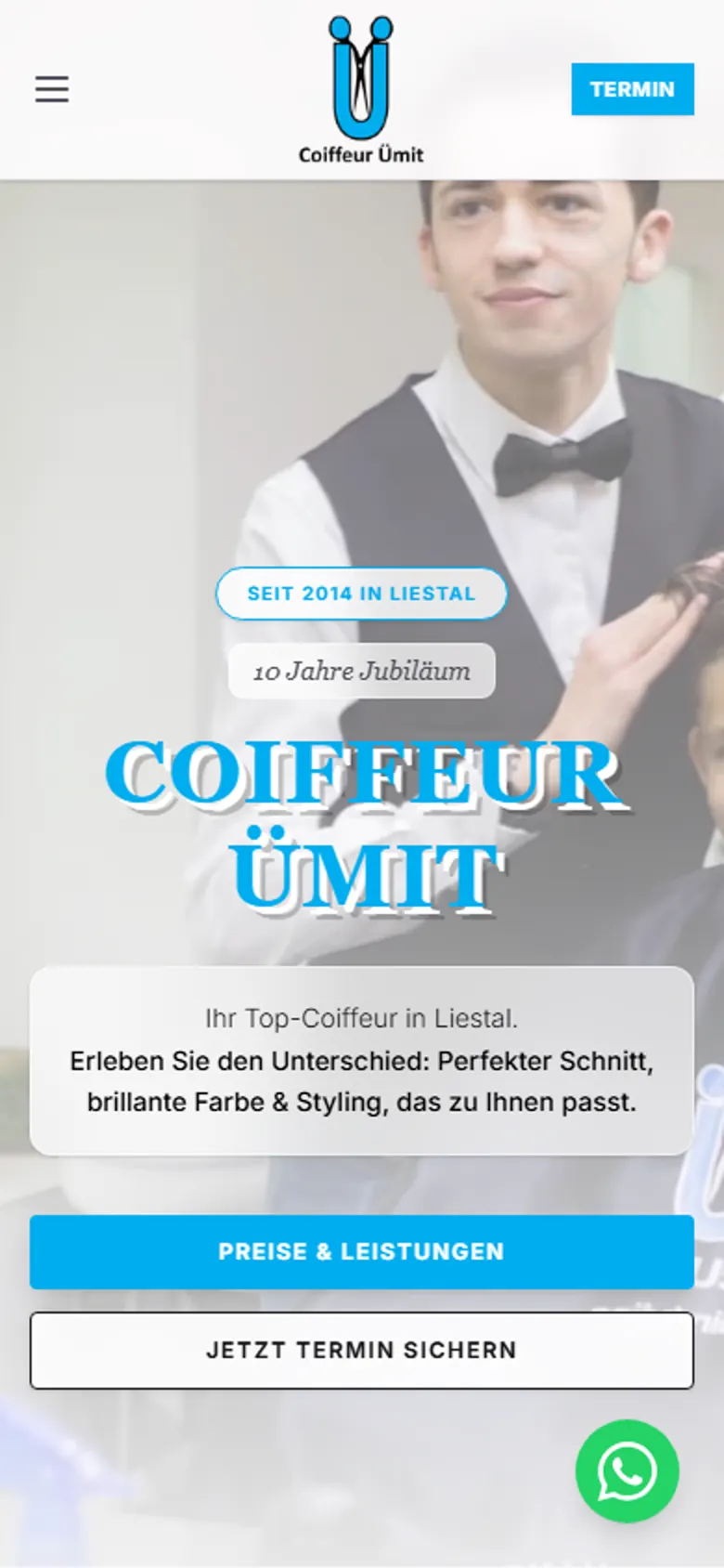 Coiffeur Ümit — Mobile Hero