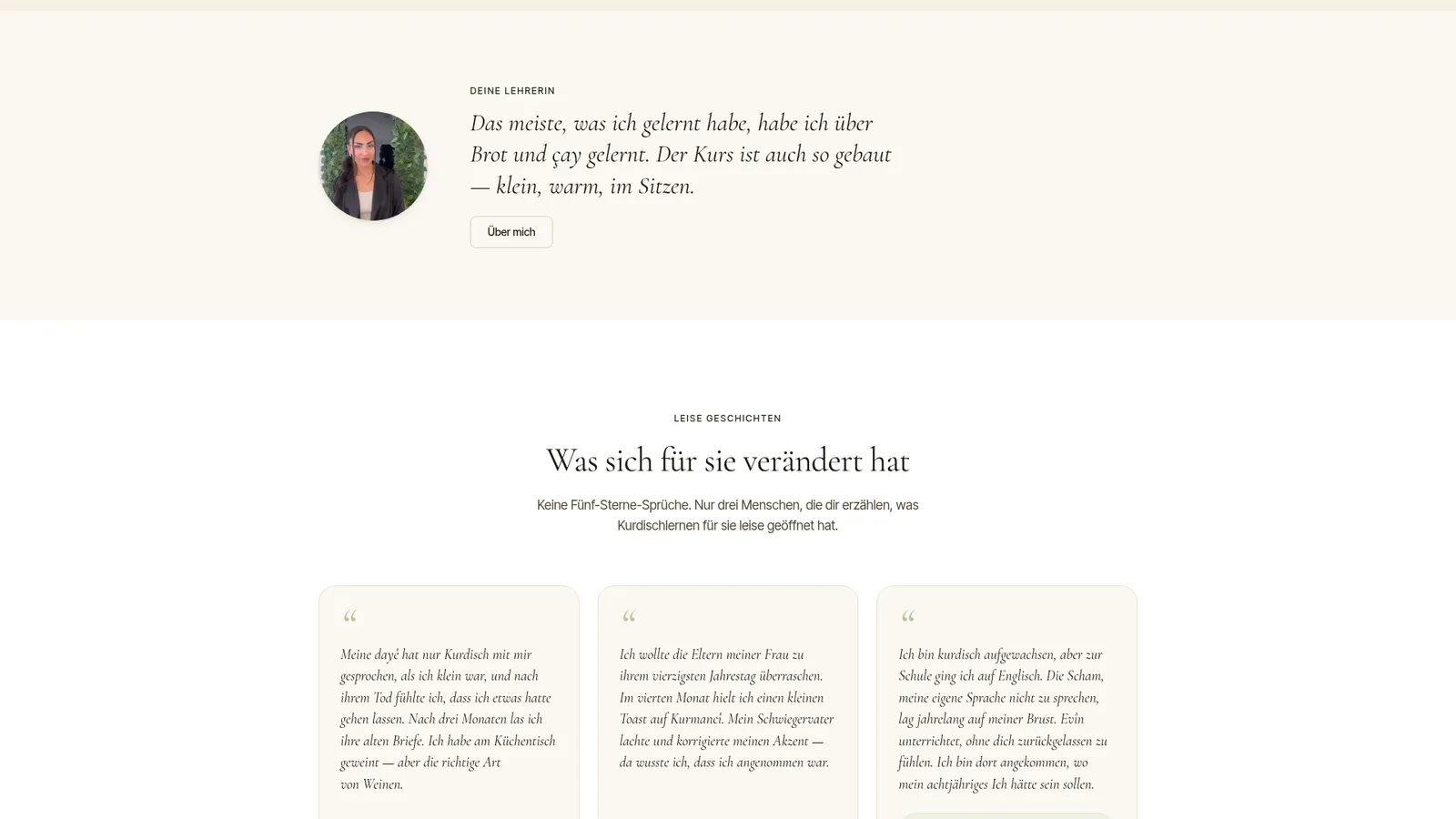 Kurdiyamin — Lehrerin & Stimmen
