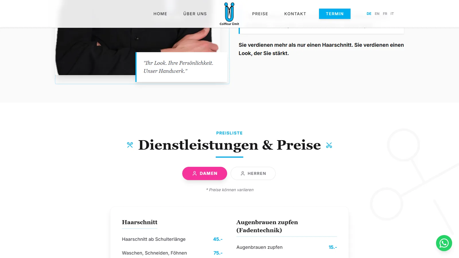 Coiffeur Ümit — Services