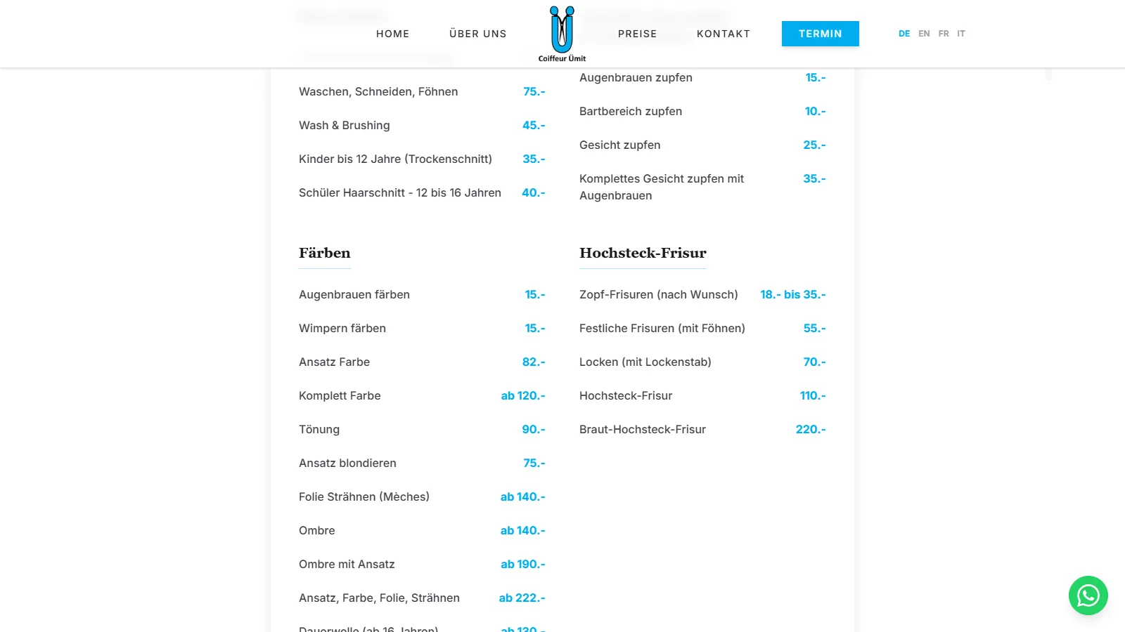 Coiffeur Ümit — Contact
