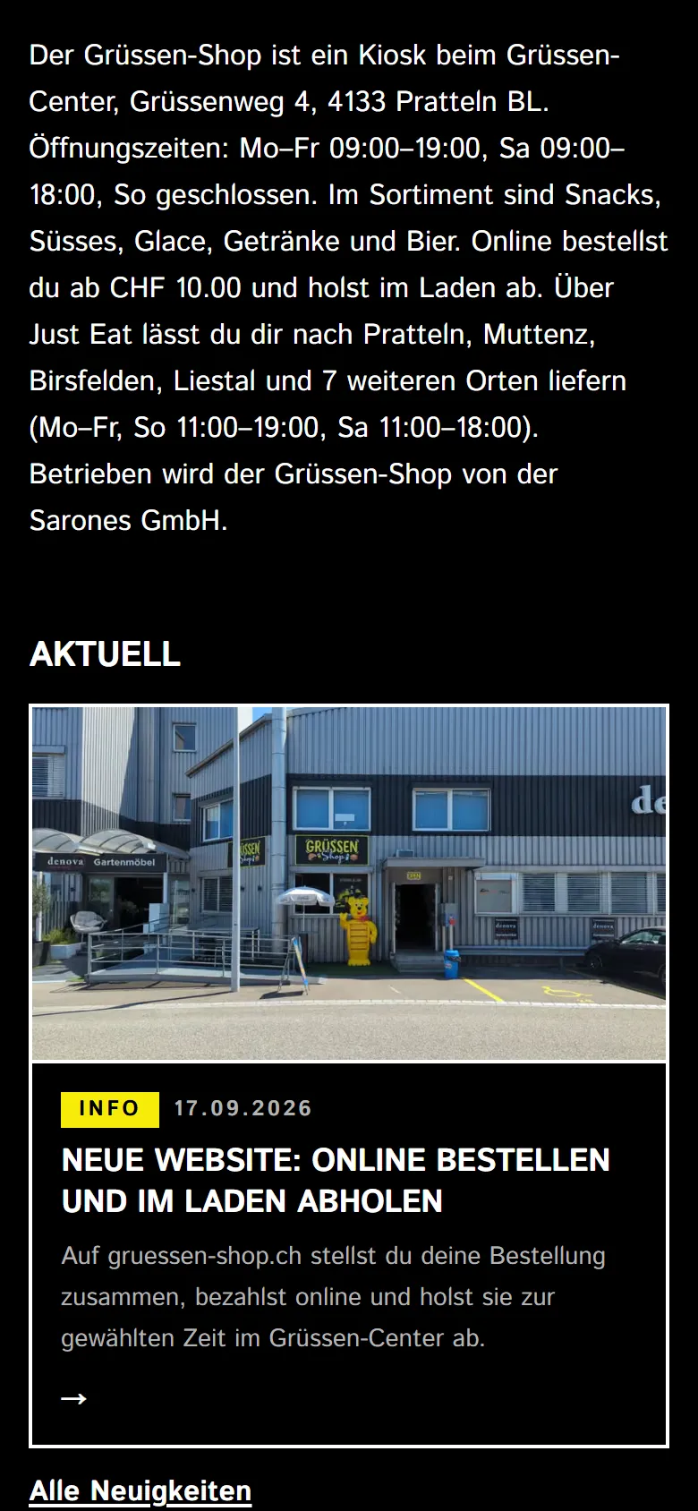 Grüssen-Shop — mobil 2