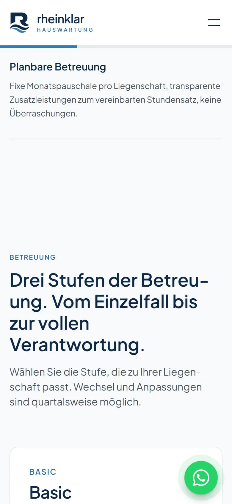rheinklar — Mobile Leistungen
