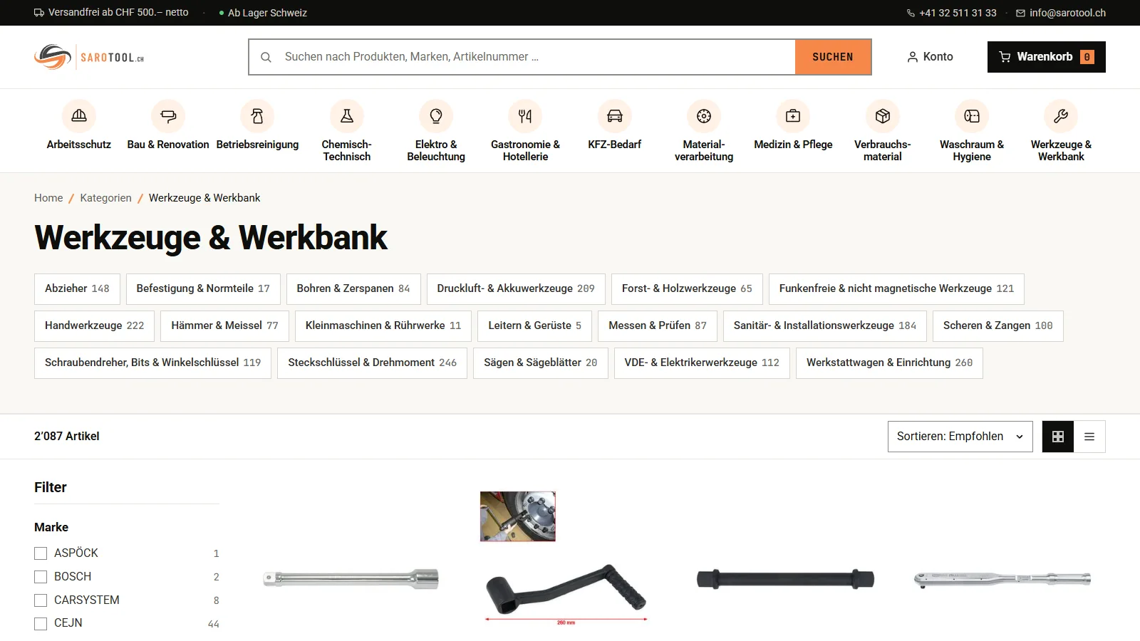 Sarotool — Kategorie Werkzeuge & Werkbank
